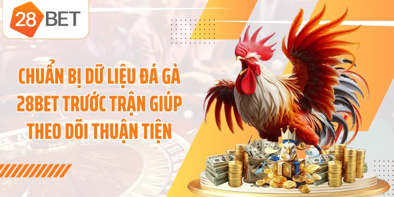 Chuẩn bị dữ liệu đá gà 28BET trước trận giúp theo dõi thuận tiện